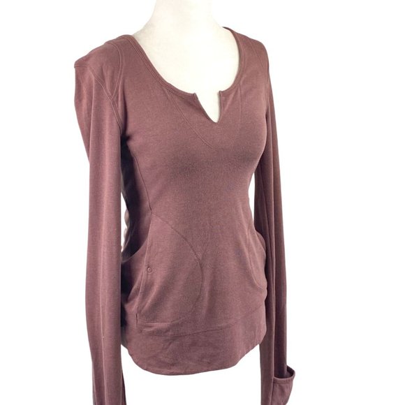 Adidas by Stella McCartney Plum Long Sleeve Athletic Running Top; S - Picture 1 of 11